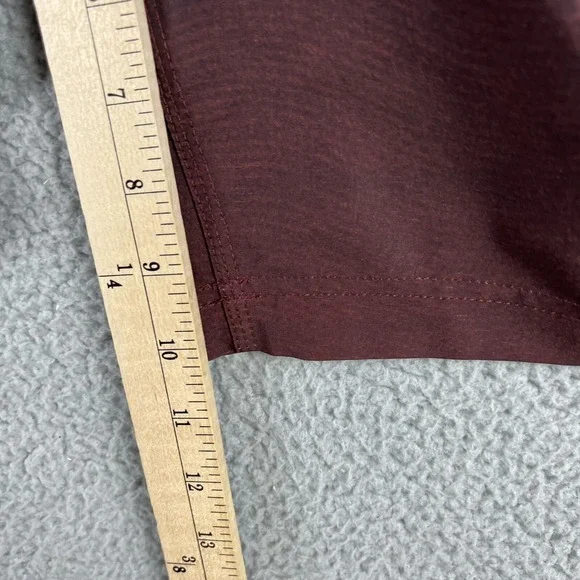 Prana Breathe Sediment Board Shorts Mens 38 Burgundy Red Striped 10" Inseam - Picture 13 of 13